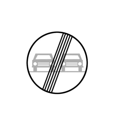 تابلو پایان سبقت ممنوع