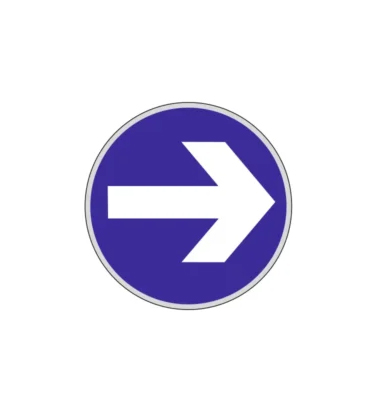 تابلو فقط عبور به راست مجاز