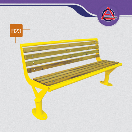 نیمکت چوب و فلز کد B23