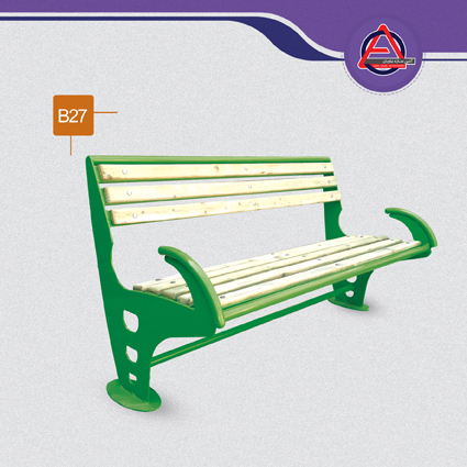 نیمکت چوب و فلز کد B27