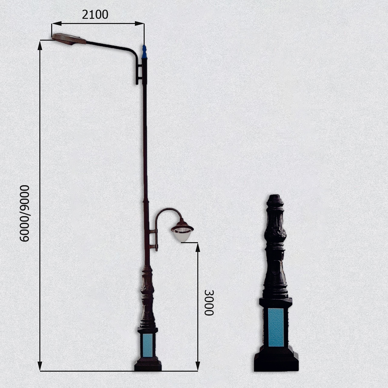 پایه چراغ دکوراتیو پارکی کد 07