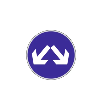 تابلو عبور از هر دو سمت مجاز است