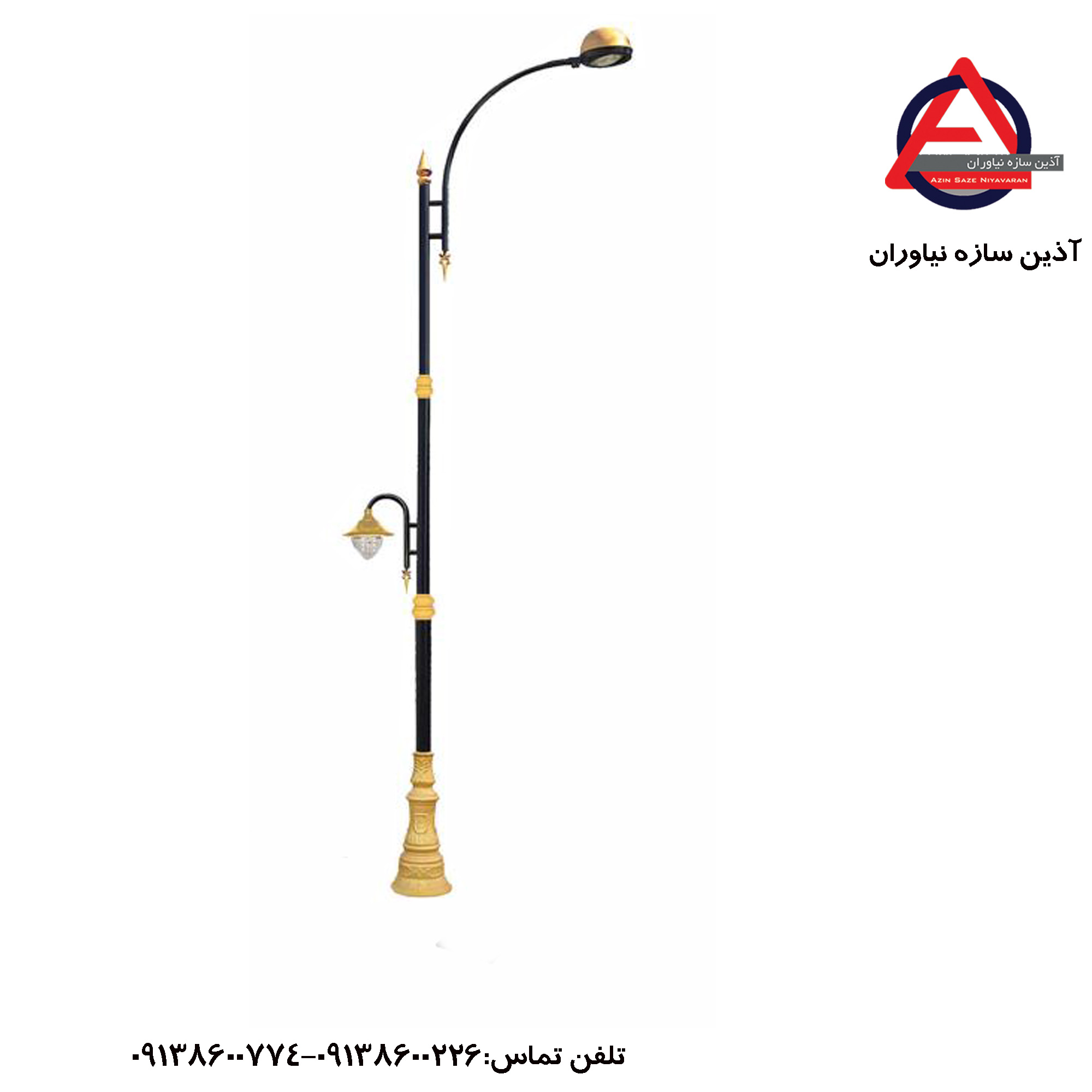 پایه چراغ پارکی دکوراتیو، قیمت پایه چراغ دکوراتیو برای پارک کد 011