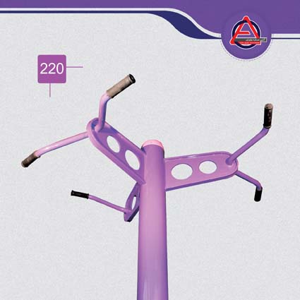 دستگاه ورزشی پارکی بارفیکس ثابت( سه نفره )کد 220