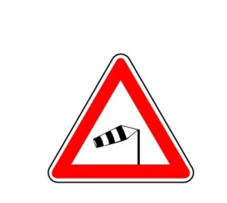 تابلو جهت وزش باد شدید از راست