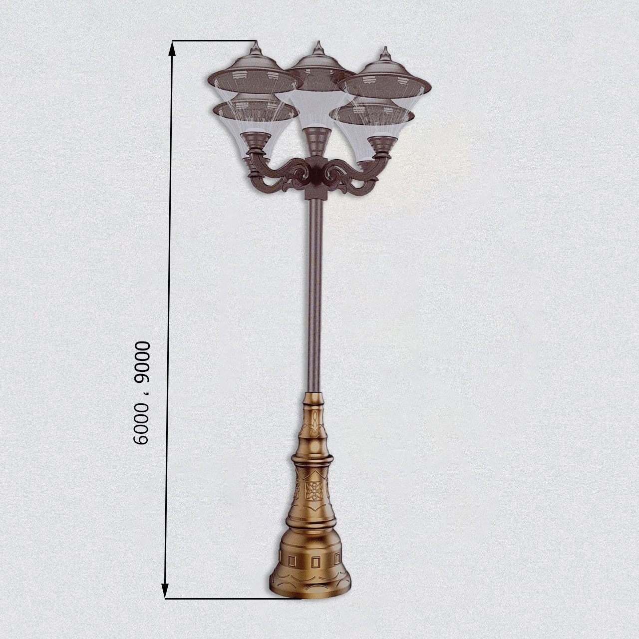 پایه چراغ دکوراتیو پارکی کد 03