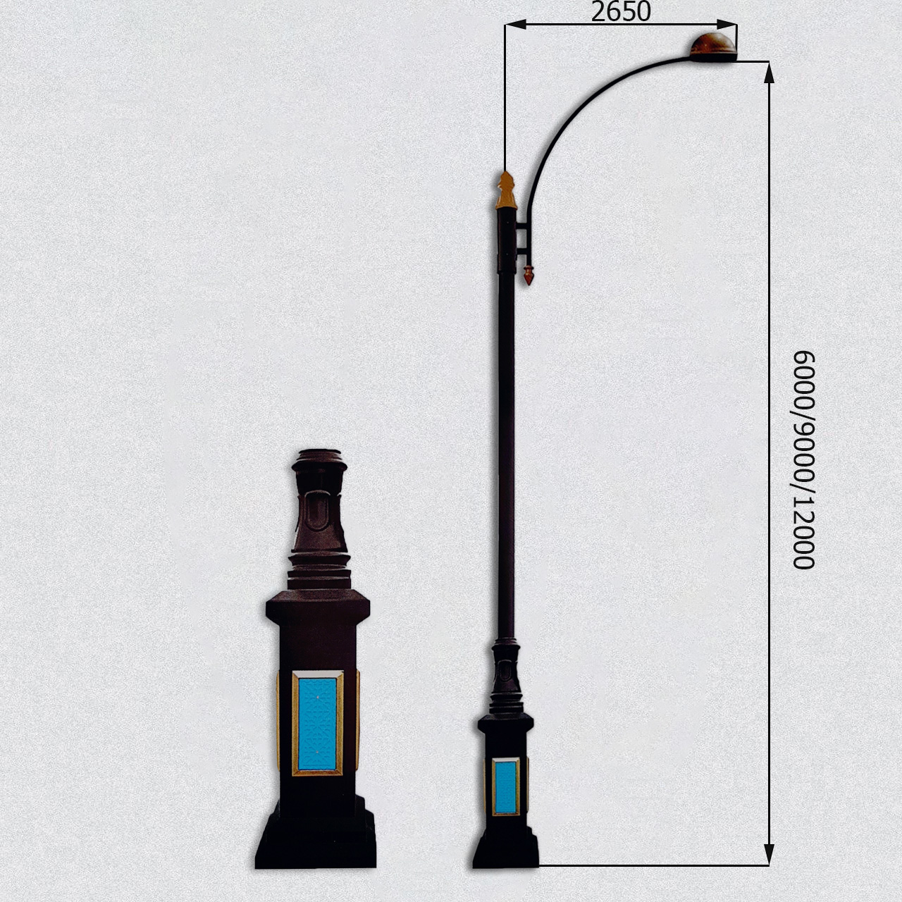 پایه چراغ دکوراتیو پارکی کد 06