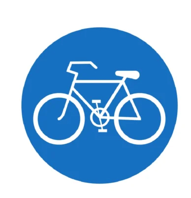 تابلو فقط عبور دوچرخه