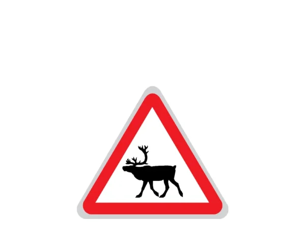 تابلو محل عبور حیوانات وحشی