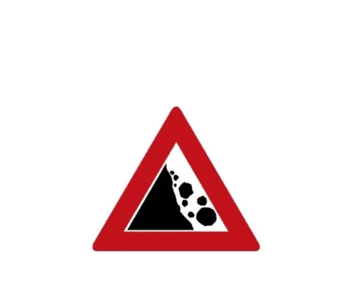 تابلو خطر ریزش کوه