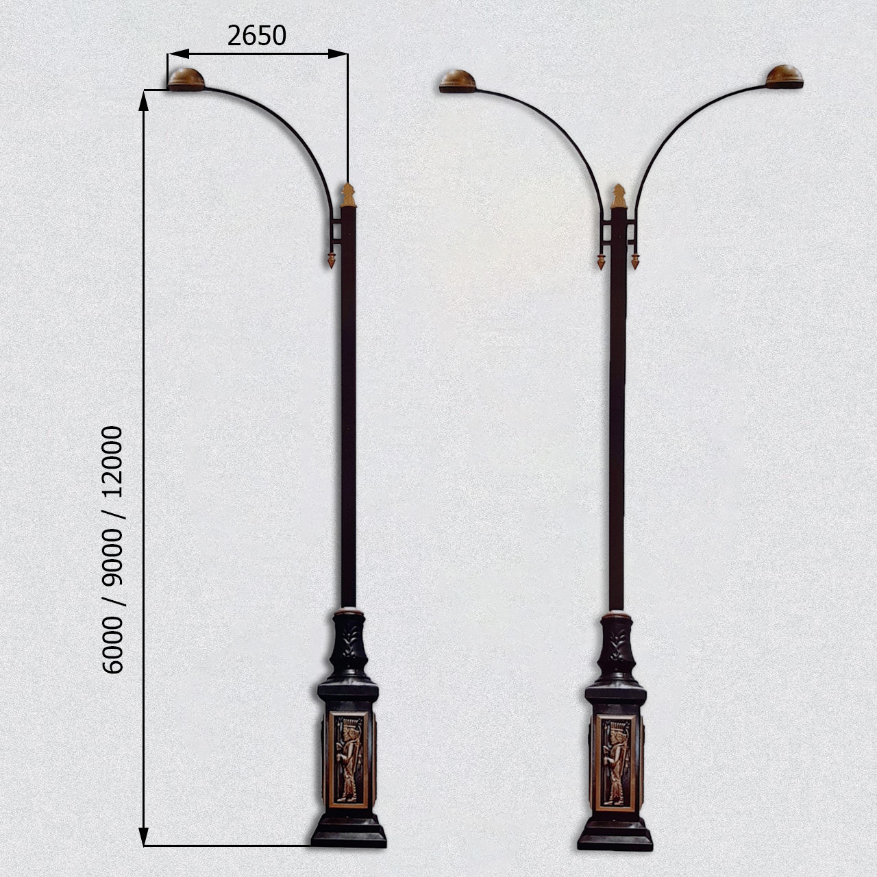 پایه چراغ دکوراتیو پارکی کد 04